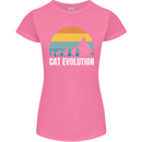 The Evolution of Cats Funny Crazy Lady Man Womens Petite Cut T-Shirt Azalea