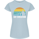 The Evolution of Cats Funny Crazy Lady Man Womens Petite Cut T-Shirt Light Blue