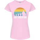 The Evolution of Cats Funny Crazy Lady Man Womens Petite Cut T-Shirt Light Pink