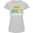The Evolution of Cats Funny Crazy Lady Man Womens Petite Cut T-Shirt Sports Grey