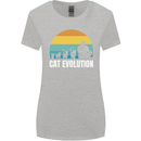 The Evolution of Cats Funny Crazy Lady Man Womens Wider Cut T-Shirt Sports Grey