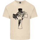 The Face of Jesus On a Cross Christian God Mens Cotton T-Shirt Tee Top Natural