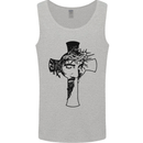 The Face of Jesus On a Cross Christian God Mens Vest Tank Top Sports Grey
