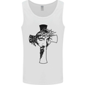 The Face of Jesus On a Cross Christian God Mens Vest Tank Top White