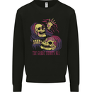 The Grave Awaits All Grim Reaper Skulls Mens Sweatshirt Jumper Black