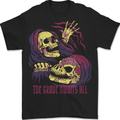 The Grave Awaits All Grim Reaper Skulls Mens T-Shirt 100% Cotton BLACK