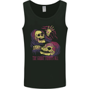 The Grave Awaits All Grim Reaper Skulls Mens Vest Tank Top Black