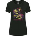 The Grave Awaits All Grim Reaper Skulls Womens Wider Cut T-Shirt Black