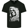 The Grim Reaper Death Skull Biker Heavy Metal Mens V-Neck Cotton T-Shirt Black