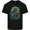 The Grim Reaper Skull Mens Cotton T-Shirt Tee Top Black