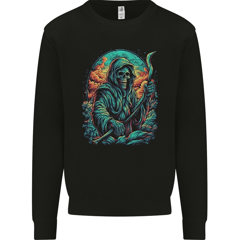 The Grim Reaper Skull Mens Sweatshirt Jumper Black
