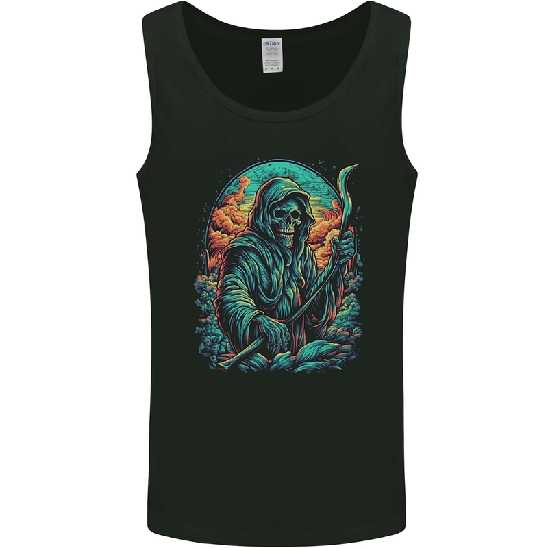 The Grim Reaper Skull Mens Vest Tank Top Black