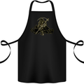 The Grim Reaper With His Sickle Cotton Apron 100% Organic Black