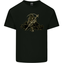 The Grim Reaper With His Sickle Kids T-Shirt Childrens Black
