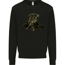 The Grim Reaper With His Sickle Mens Sweatshirt Jumper Black