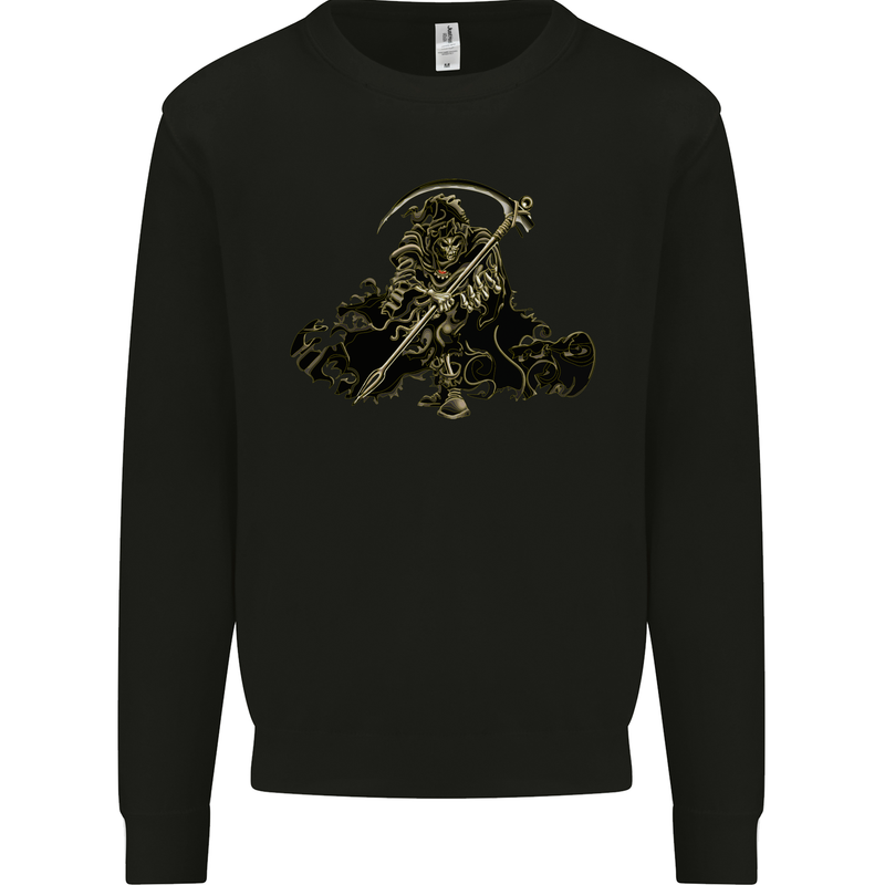 The Grim Reaper With His Sickle Mens Sweatshirt Jumper Black