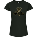 The Grim Reaper With His Sickle Womens Petite Cut T-Shirt Black