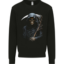The Grim Reaper and Sythe Skull Design 1 Mens Sweatshirt Jumper Black