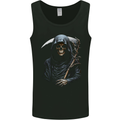 The Grim Reaper and Sythe Skull Design 1 Mens Vest Tank Top Black