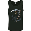 The Grim Reaper and Sythe Skull Design 1 Mens Vest Tank Top Black