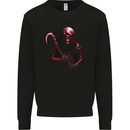 The Grim Reaper and Sythe Skull Design 2 Kids Sweatshirt Jumper Black