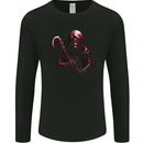 The Grim Reaper and Sythe Skull Design 2 Mens Long Sleeve T-Shirt Black