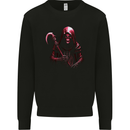 The Grim Reaper and Sythe Skull Design 2 Mens Sweatshirt Jumper Black