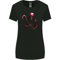 The Grim Reaper and Sythe Skull Design 2 Womens Wider Cut T-Shirt Black