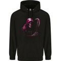 The Grim Reaper and Sythe Skull Design 3 Mens 80% Cotton Hoodie Black
