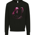The Grim Reaper and Sythe Skull Design 3 Mens Sweatshirt Jumper Black