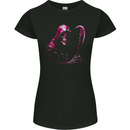 The Grim Reaper and Sythe Skull Design 3 Womens Petite Cut T-Shirt Black
