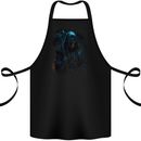 The Grim Reaper and Sythe Skull Design 4 Cotton Apron 100% Organic Black