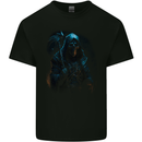 The Grim Reaper and Sythe Skull Design 4 Mens Cotton T-Shirt Tee Top Black