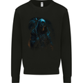 The Grim Reaper and Sythe Skull Design 4 Mens Sweatshirt Jumper Black