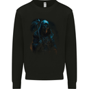 The Grim Reaper and Sythe Skull Design 4 Mens Sweatshirt Jumper Black
