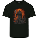 The Grim Reaper in the Depths of Hell Kids T-Shirt Childrens Black