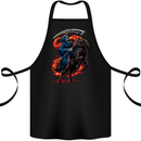 The Grim Reaper on Horseback Skull Cotton Apron 100% Organic Black