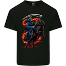 The Grim Reaper on Horseback Skull Kids T-Shirt Childrens Black