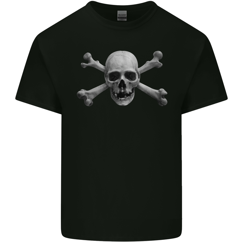 The Jolly Roger Skull Pirates Sailing Sailor Kids T-Shirt Childrens Black