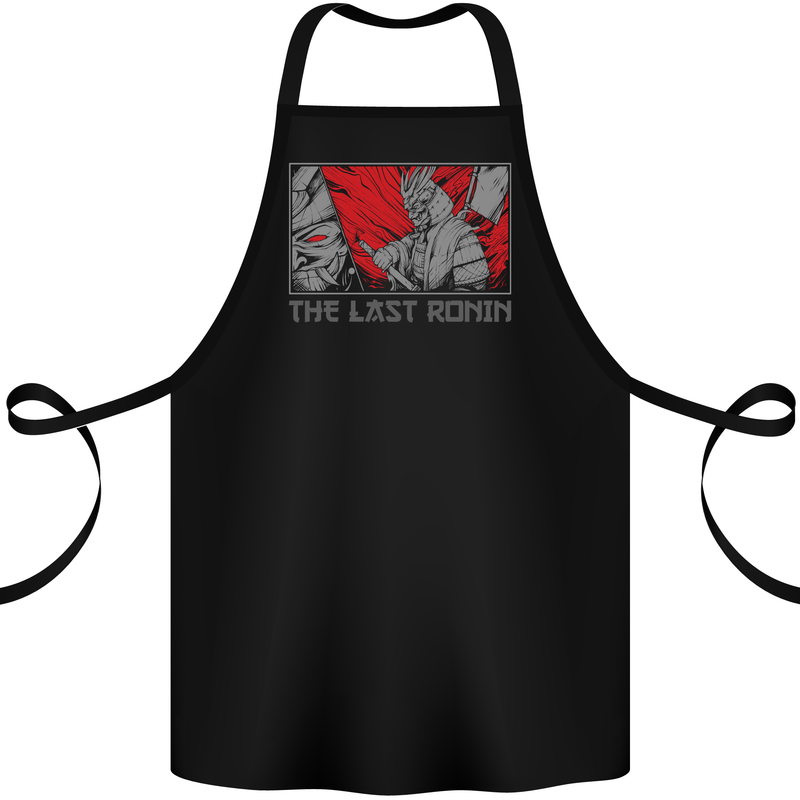 The Last Ronin Samurai Warrior Cotton Apron 100% Organic Black
