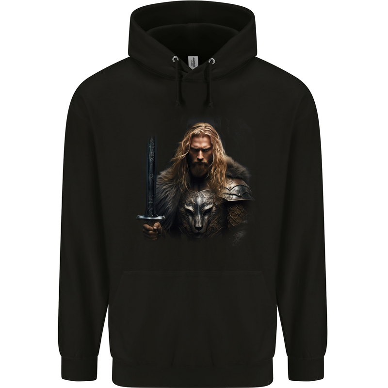 The Mighty Thor Viking Warrior Mens 80% Cotton Hoodie Black