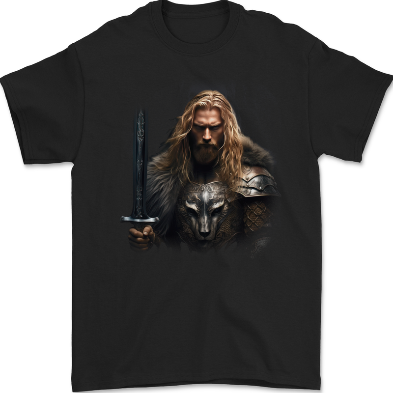 The Mighty Thor Viking Warrior Mens Gildan Cotton T-Shirt Black