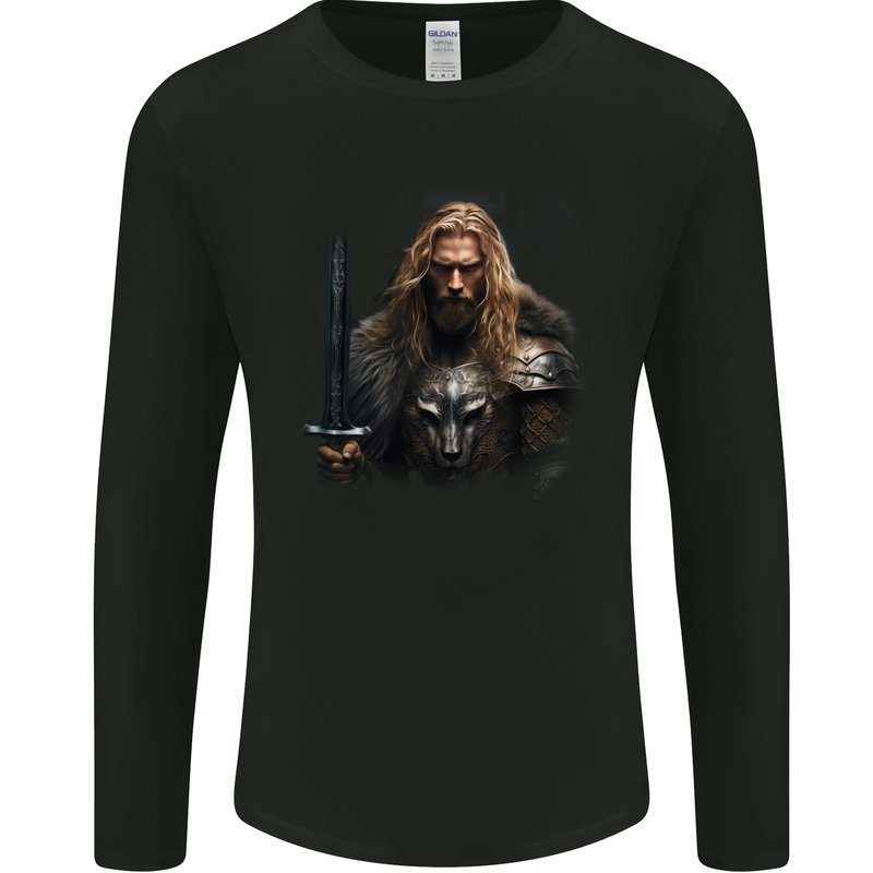 The Mighty Thor Viking Warrior Mens Long Sleeve T-Shirt Black