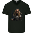 The Mighty Thor Viking Warrior Mens V-Neck Cotton T-Shirt Black