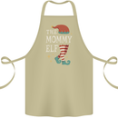 The Mommy Elf Funny Christmas Xmas Cotton Apron 100% Organic Khaki