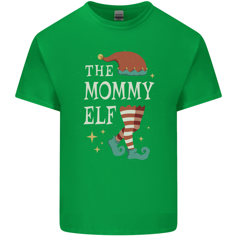 The Mommy Elf Funny Christmas Xmas Kids T-Shirt Childrens Irish Green
