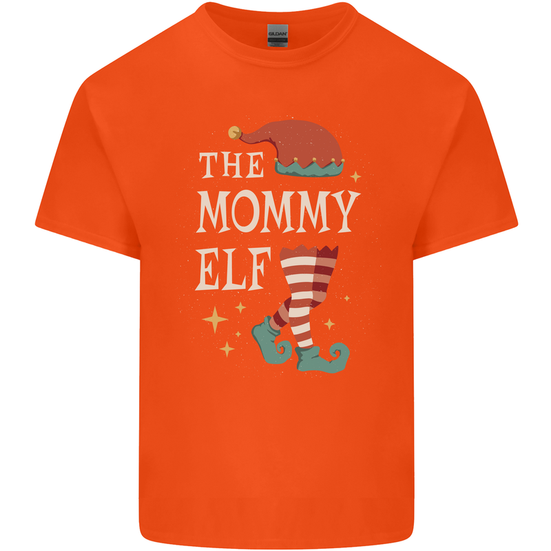The Mommy Elf Funny Christmas Xmas Kids T-Shirt Childrens Orange