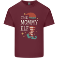 The Mommy Elf Funny Christmas Xmas Mens Cotton T-Shirt Tee Top Maroon