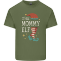 The Mommy Elf Funny Christmas Xmas Mens Cotton T-Shirt Tee Top Military Green