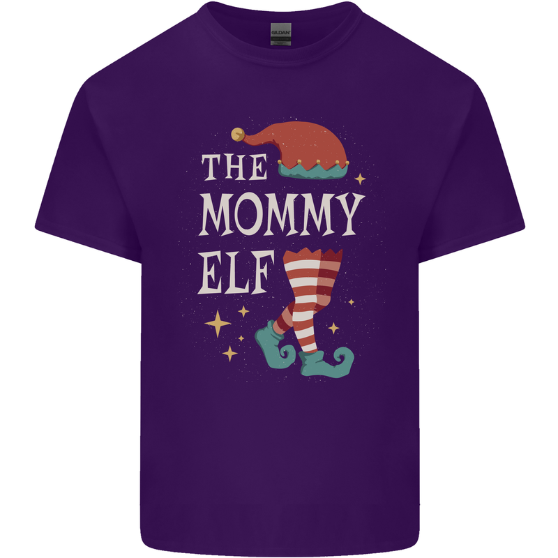 The Mommy Elf Funny Christmas Xmas Mens Cotton T-Shirt Tee Top Purple